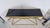 Console Table in Brass-Plated Iron and Black Glass Top, in Very Good conditions. Designed from 2000