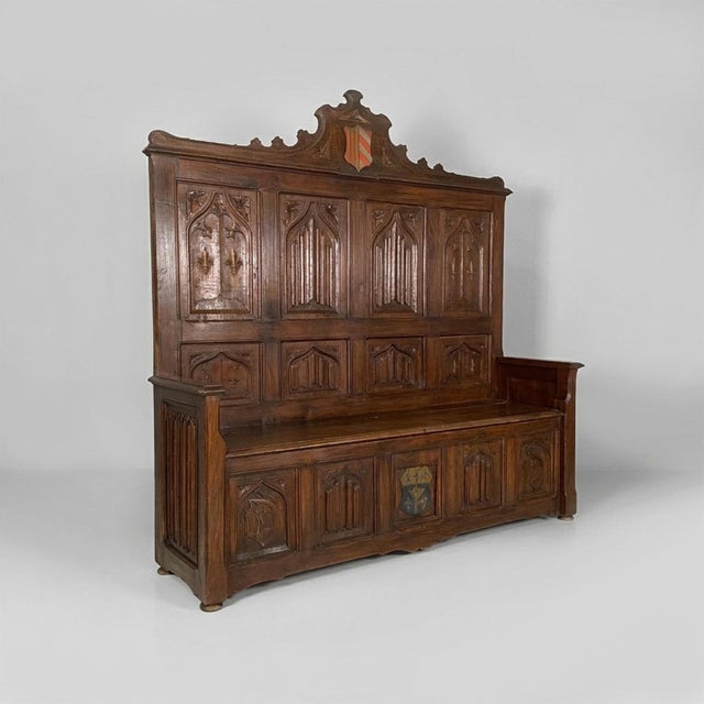 1930s Vintage Italian Wood Chest with Decorations, 1930s For Sale - Image 5 of 18