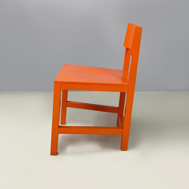 Set of Modern Orange Lacquered Wooden Chairs attributed to Moooi, Netherlands, 2000s For Sale - Image 3 of 18