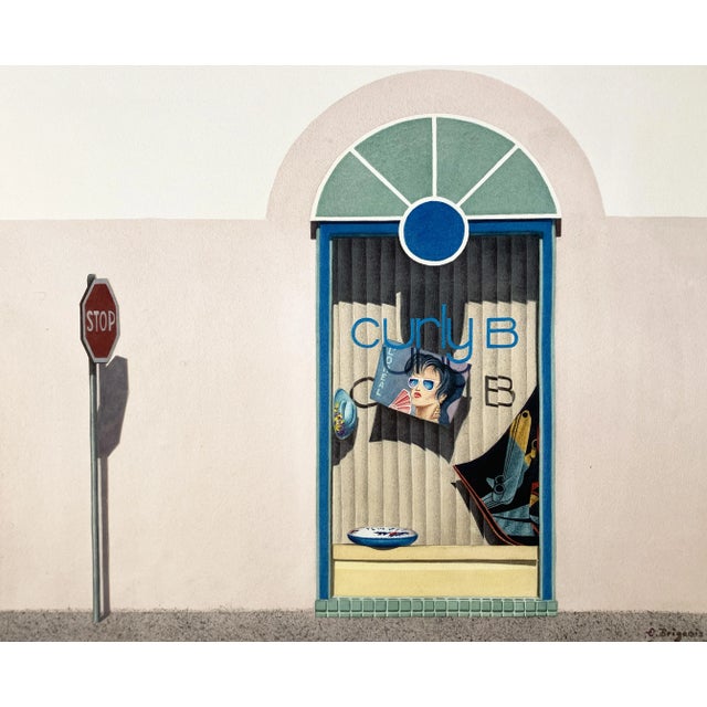 1987 Evelyne Brigeois Watercolor Painting, "A Storefront in Troyes, France" For Sale In San Francisco - Image 6 of 12