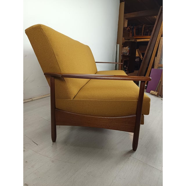 Scandinavian Mustard Bench Sofa, 1960s For Sale - Image 16 of 18