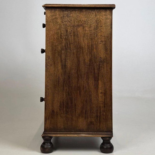 19th Century Small Early 20th Century English Edwardian Carved Oak Cabinet, 1890s For Sale - Image 5 of 15