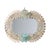 Small Vintage Venetian Murano Glass Wall Mirror with Turquoise Flowers, 1950s For Sale - Image 6 of 6