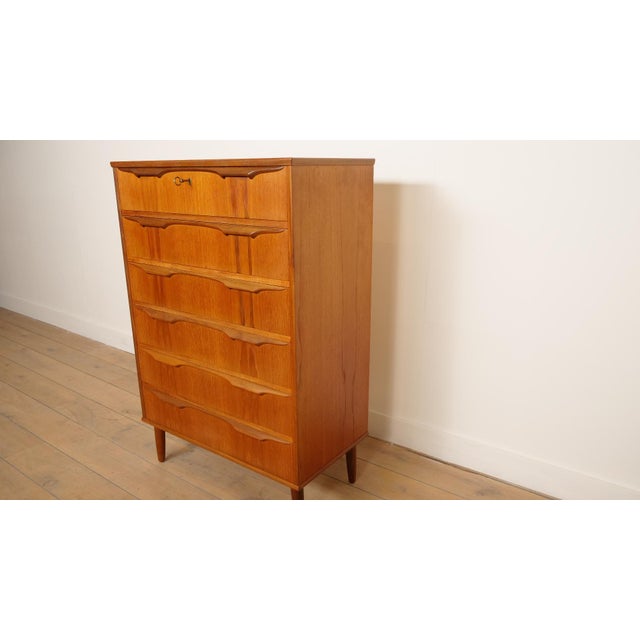 Vintage Danish Chest of Drawers in Teak attributed to Klaus Okholm For Sale - Image 4 of 12