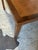Gorgeous vintage parson's style oak dining table with a textured copper top featuring a subtle greek key design. This...
