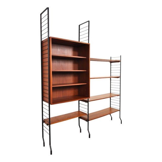 Vintage Wall System with Bookcase by Combineurop, 1960s For Sale
