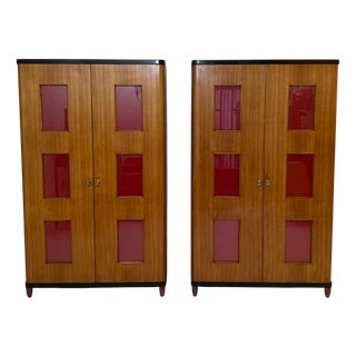 Vintage Wardrobes, 1950s, Set of 2 For Sale