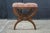 Antique English Regency Mahogany X Frame Paisley Tufted Ottoman Stool Bench For Sale - Image 17 of 18