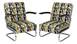 Bauhaus Tubular Armchairs attributed to Willem Hendrik Gispen for Mücke Melder, 1930s, Set of 2