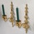 French 1970s Solid Cast Bronze Candle Sconces, Non Electrified Wall Lights - Pair For Sale - Image 3 of 12