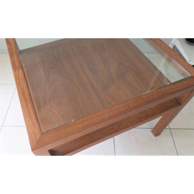 Contemporary 1990s Contemporary Mirak "Oxyde" Mahogany End Table For Sale - Image 3 of 7