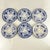 19th Century Flora Earthenware Dessert Plates in Blue from Creil and Montereau, Set of 6 For Sale - Image 17 of 17