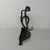 Exceptional Art Nouveau umbrella stand from the 1920s, hand-forged from steel with a copper bowl. The graceful lines and...