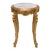 1990s Marble Top Gold Leaf End Table For Sale