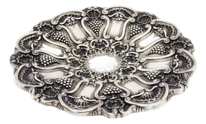 Silver Parade Salver with Bunches of Grapes and Shells in Relief