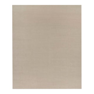 Rug & Kilim’s Oversized Contemporary Textural Solid Rug in Cream and White Tones - 14x17 For Sale