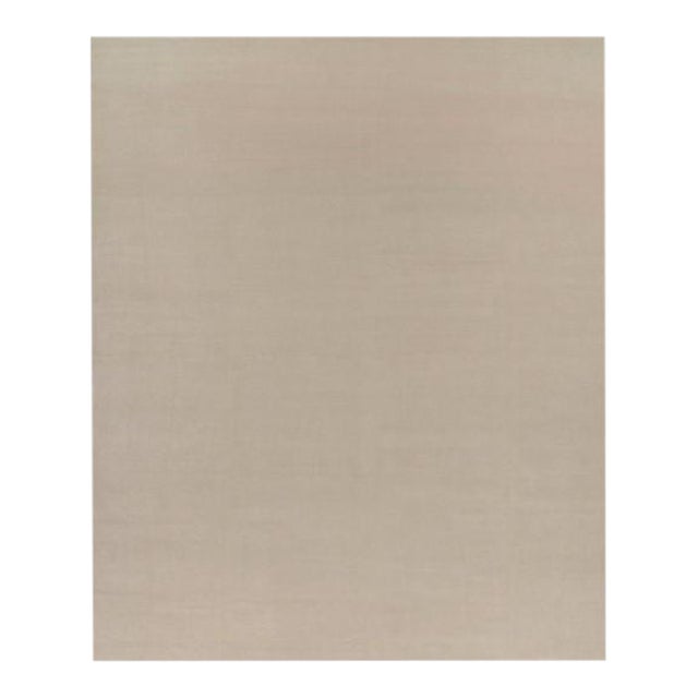 Rug & Kilim’s Oversized Contemporary Textural Solid Rug in Cream and White Tones - 14x17 For Sale