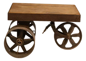 Mid-Century Industrial Serving Table on Wheels, Former Czechoslovakia, 1950s
