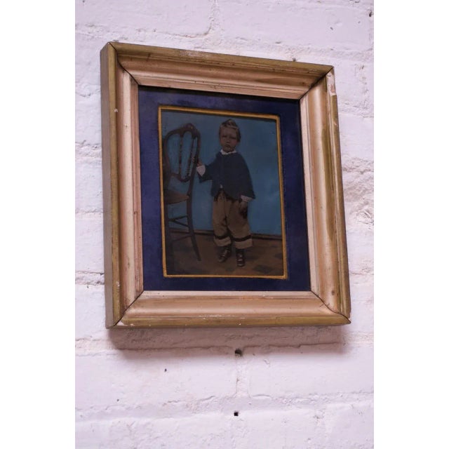 Victorian Vintage Tintype With Giltwood Frame For Sale - Image 3 of 11