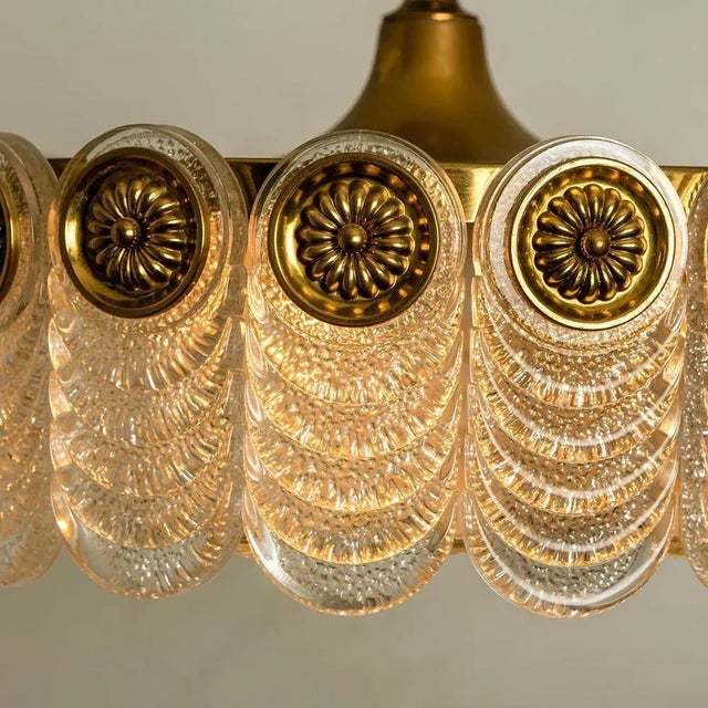 Brass & Glass Light Fixture from Kaiser Leuchten, 1960s For Sale - Image 10 of 14