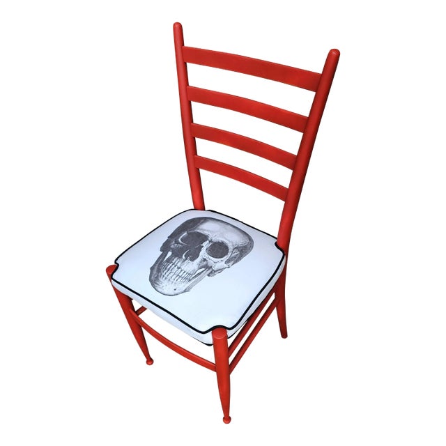 1960s Gio Ponti Style Superleggera Skull Chair For Sale