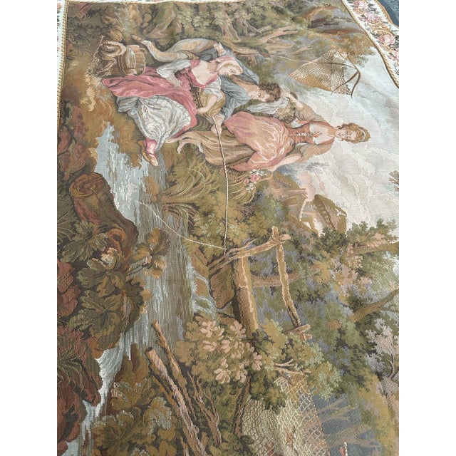 Vintage French Jacquard Tapestry, 1970s For Sale - Image 17 of 18