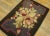 Adorable Brown Background Color Peculiar Flower Geometric Design Antique American Hooked Rug For Sale - Image 4 of 9