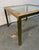 Mid 20th Century Brass & Burl Accented Glass Side Table For Sale - Image 12 of 13