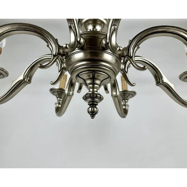 Vintage Bronze Chandelier, Belgium, 1970s For Sale - Image 3 of 11