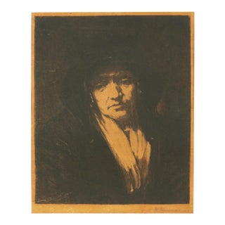 Original Study of Rembrandt’s Portrait of an Old Woman by Eustaphy Shilnikovsky For Sale