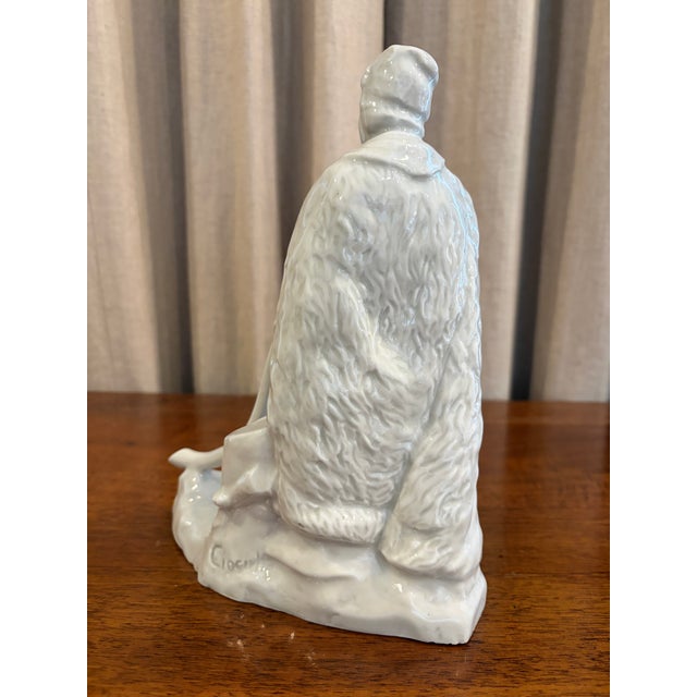Traditional Mid 20th Century Romanian Ceramic Statuette of Mountain Dweller For Sale - Image 3 of 5