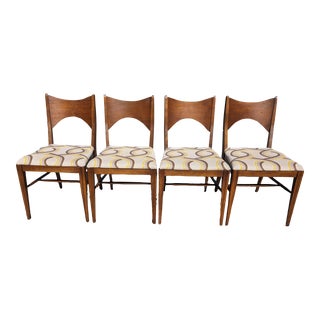 Mid Century Broyhill Saga Set of 4 Dining Chairs For Sale