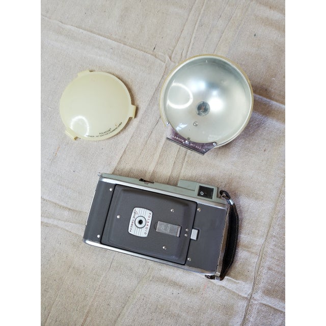 1950's Polaroid Land Camera Gray Metal For Sale - Image 9 of 10