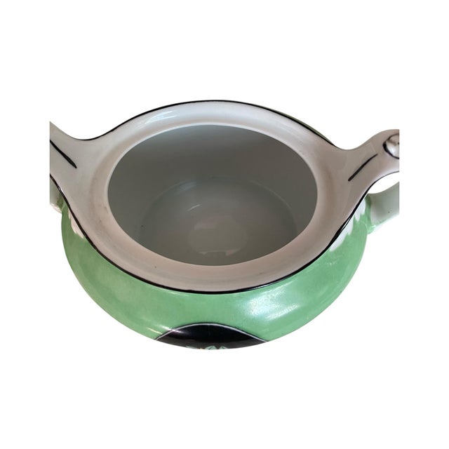 Art Deco Green F & W Tea Service, Set/3 For Sale - Image 9 of 10