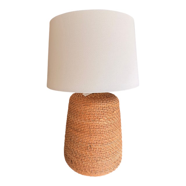 Made Goods Rattan Table Lamp For Sale