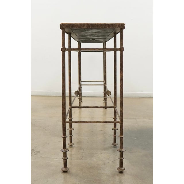 2010s Hooker La Grange St James Metal and Stone Console For Sale - Image 5 of 17