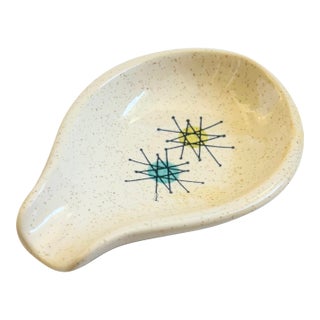 MCM Franciscan Starburst Ceramic Spoon Rest For Sale