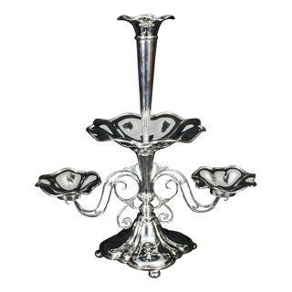 Victorian Silverplate Centrepiece by James Deakin, 19th Century For Sale
