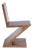 Zig Zag Chair in Brown For Sale