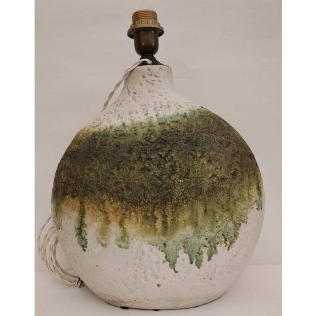 Large Glazed Ceramic Lamp Base by Marcello Fantoni, Italy, 1960s For Sale - Image 9 of 17