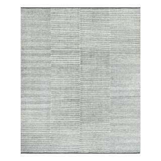 Afghan Hand-Knotted Grey Wool Kilim, 2010s For Sale