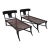 Modern Mid Century Klismos Style Chaise Lounges - A Pair For Sale