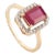 Contemporary Ruby Cocktail Ring Size 7 For Sale