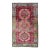 Vintage Caucasian Kazak Rug With Triple Medallions in Pink and Green 3'10 X 7'0 For Sale