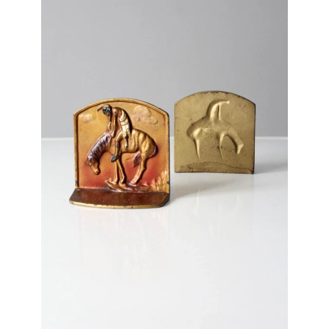 Farmhouse Vintage End of Trail Bookends For Sale - Image 3 of 11