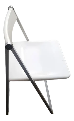 White Folding Chair by F. Hero & K. Odermatt for Interlübke, 1970s