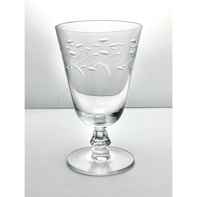 Fostoria Glass Company 1950s American Fostoria “Bridal Wreath” Juice Glasses - Set of 7 For Sale - Image 4 of 6