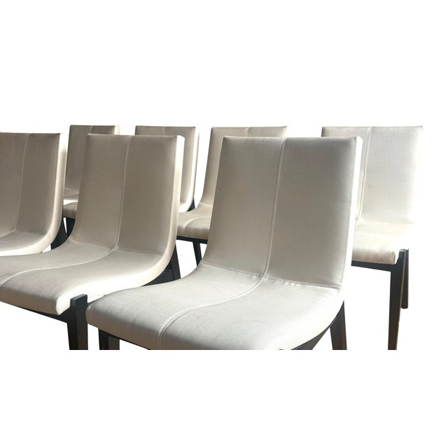Ivory Nine Holly Hunt “Siren” Dining Chairs For Sale - Image 8 of 11