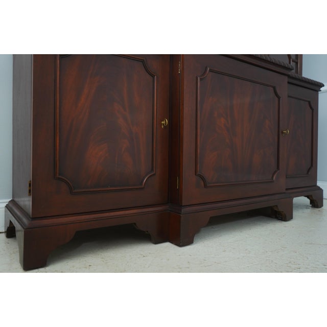 Baker Chippendale Historic Charleston Mahogany China Cabinet For Sale - Image 13 of 18
