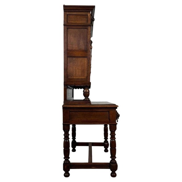Wood 19th Century Jacobean Revival Copper and Oak Cabinet For Sale - Image 7 of 11